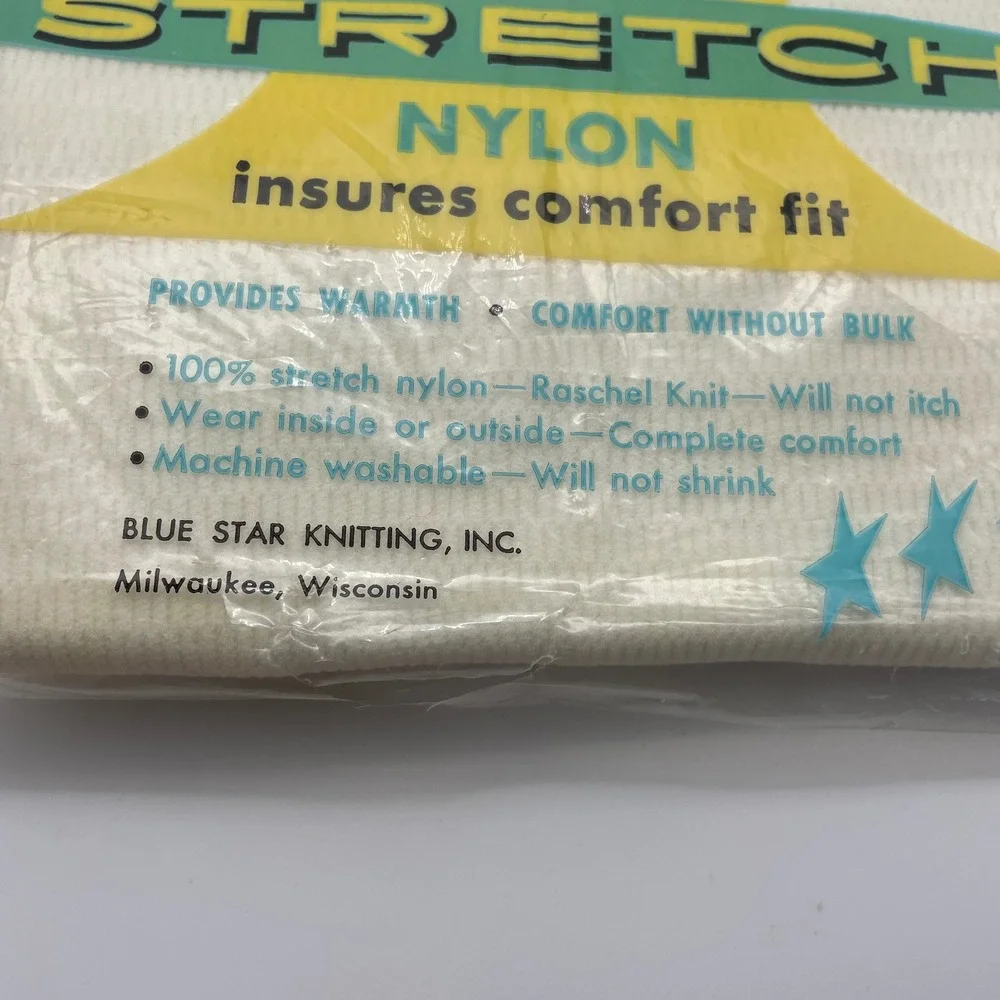 NOS Blue Star Knitting Mens 100% Stretch Nylon‎ Thermal Long Johns Underwear